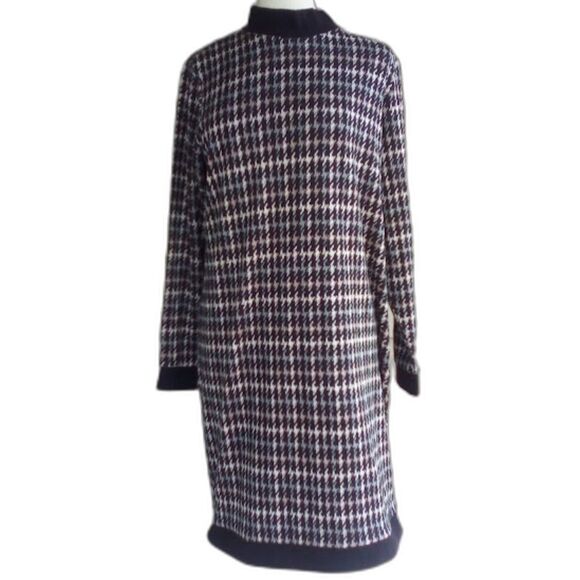 Susan Graver Dress Jacquard Sweater Knit Houndstooth Pattern Neutral Colors XL - Picture 1 of 12